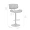 Armen Living Brooklyn Adjustable Swivel Cream Faux Leather and Black Wood Bar Stool with Black Base LCBRBABLCR - alternate 10